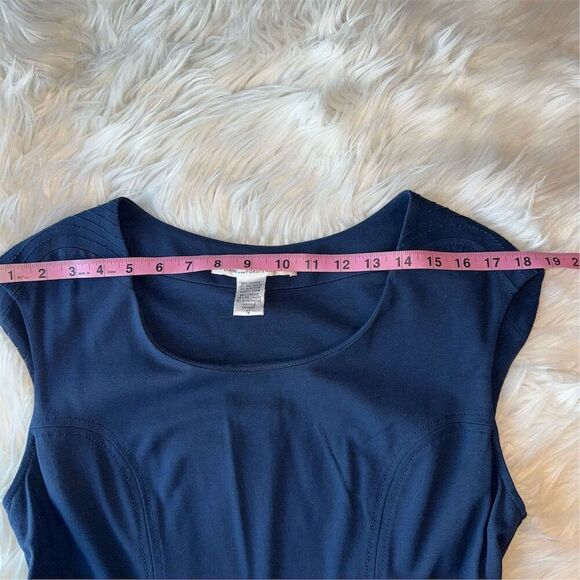 Diane Von Furstenberg Manette Women's Size 12 Navy Blue Sheath Body Con Dress - Picture 8 of 10